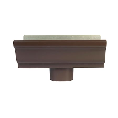 Amerimax Home Products 2501019 5 in. K-Style Aluminum Gutter End & Drop Brown, 12PK 58118